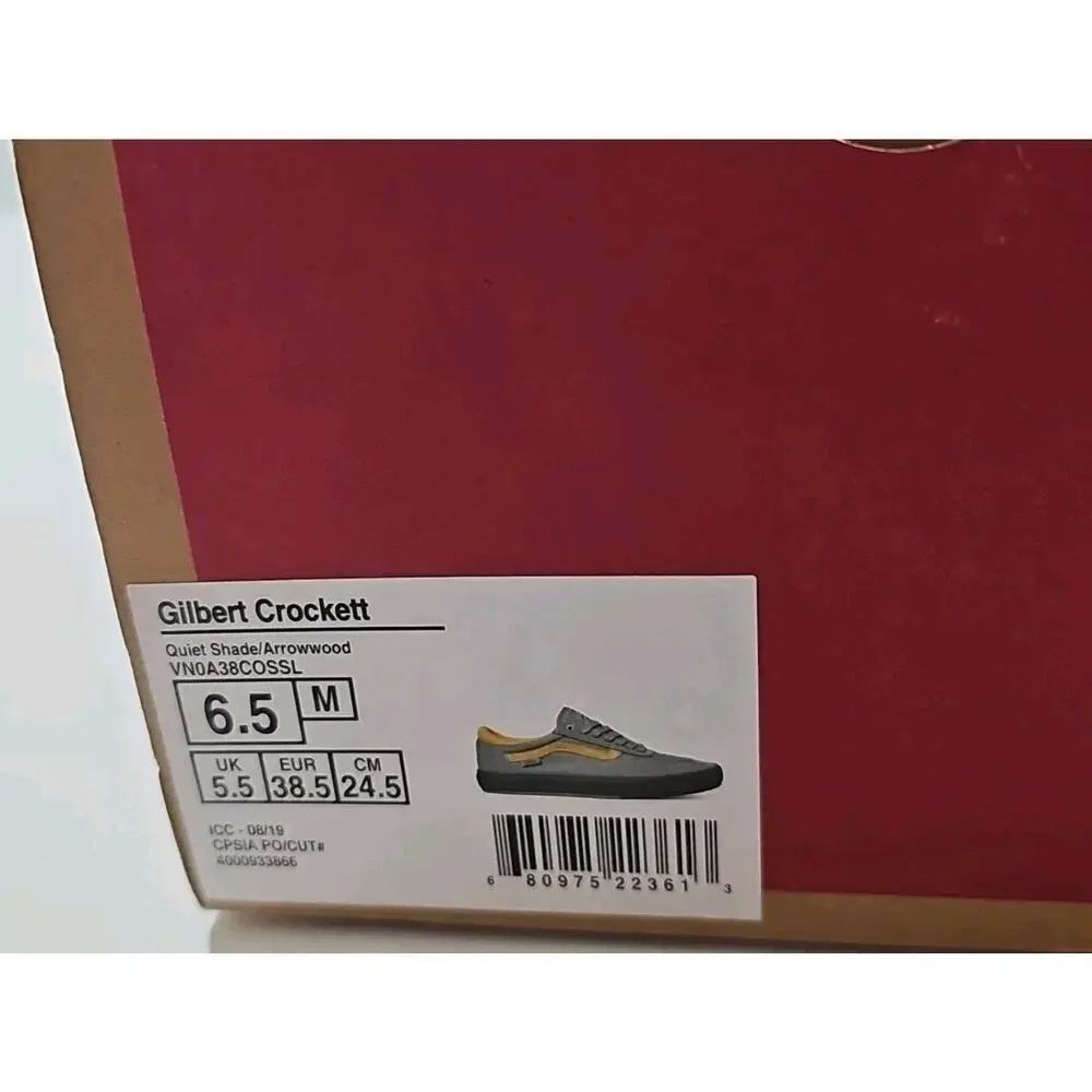 VANS ~Woman 8; Men's 6.5~ Quiet Shade/Arrowwood Gilbert Crockett Sneakers NEW.